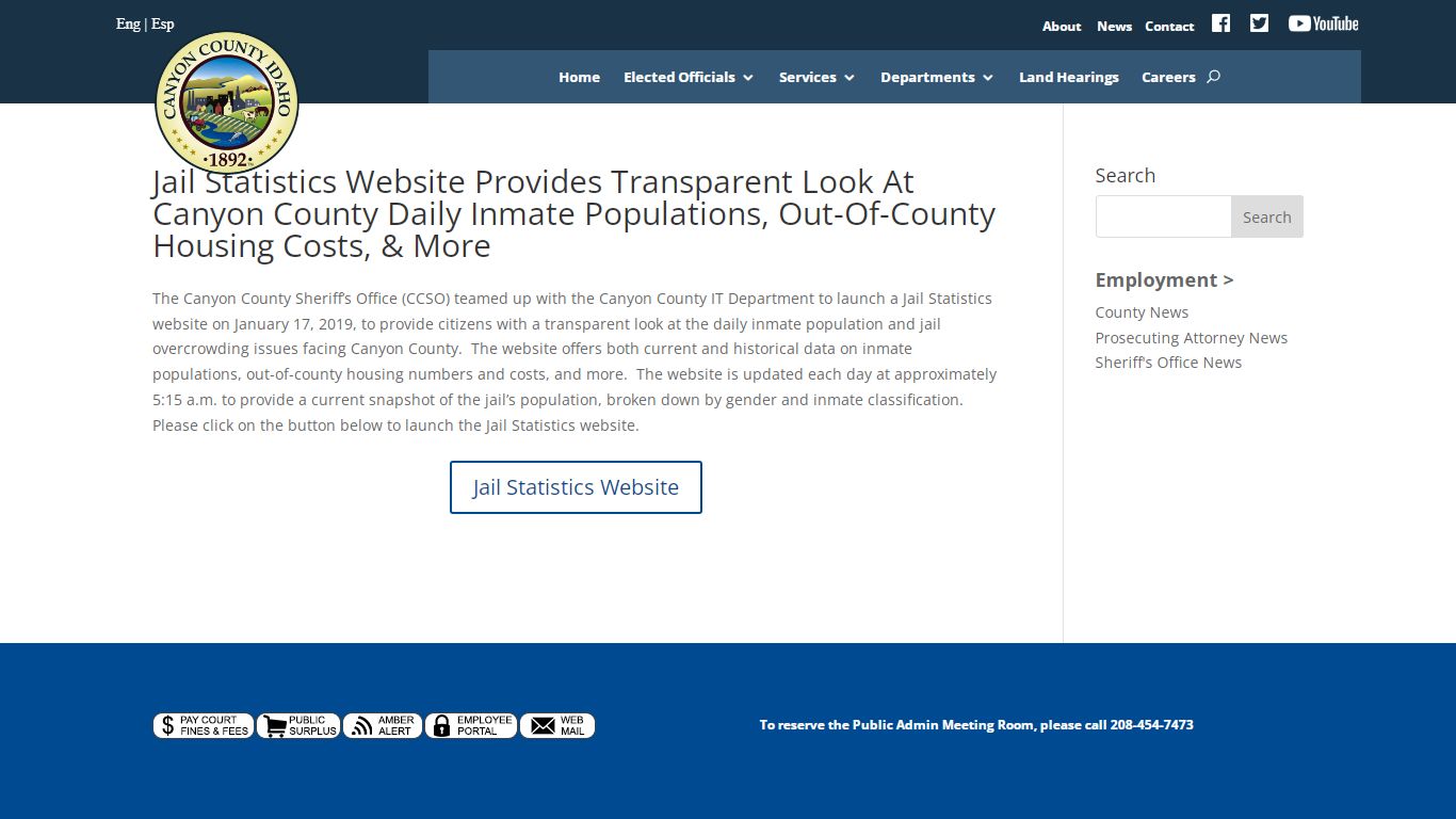 Jail Statistics Website Provides Transparent Look At Canyon County ...